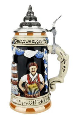Gruss Von Oktoberfest Prosit Beer Stein -German Wine Glass Shop Gruss von Oktoberfest Prosit Beer Stein K009BL RS SM 25006.1618339254