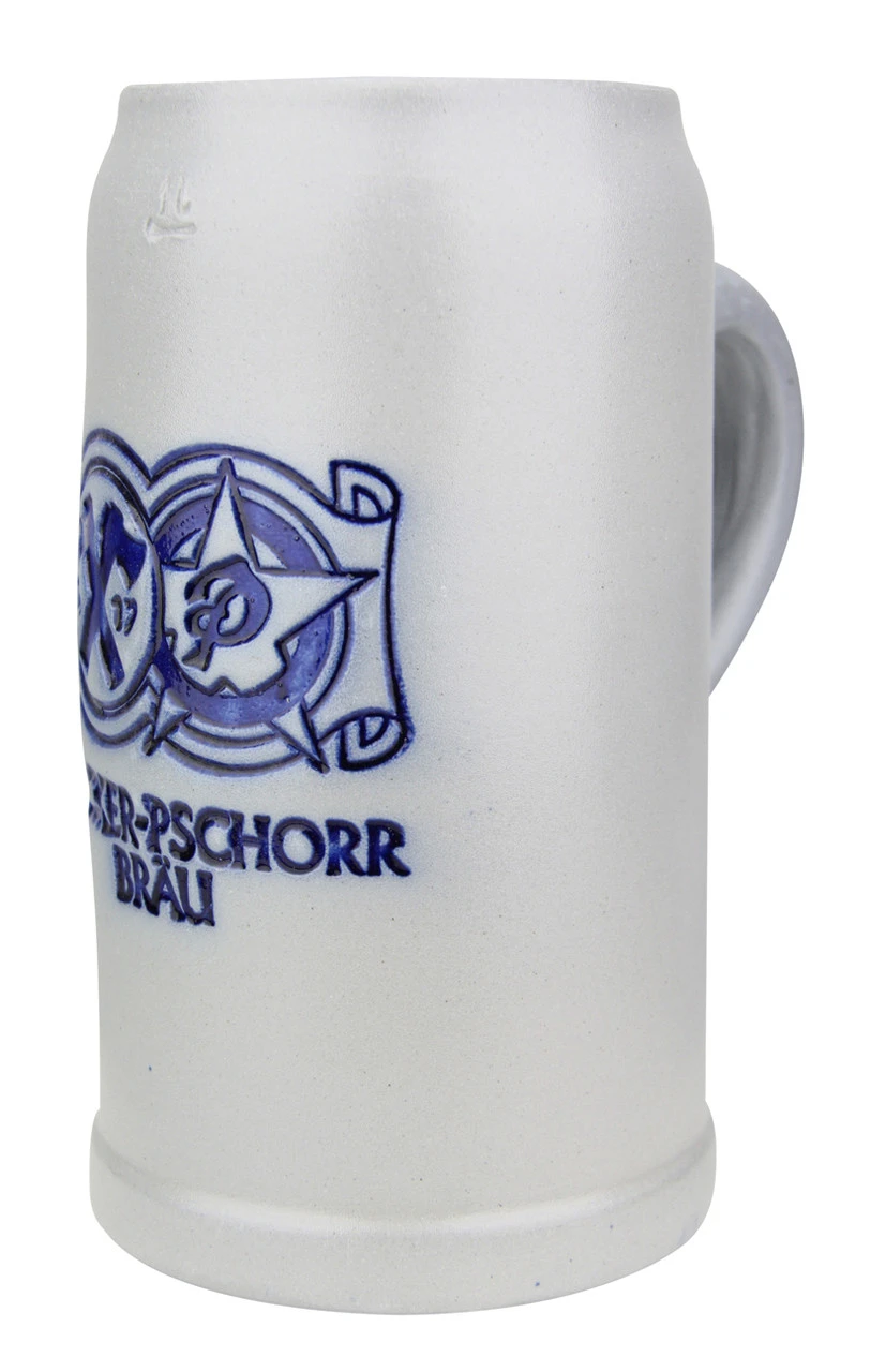Hacker Pschorr Brewery 1 Liter Salt Glaze Stoneware Beer Mug -German Wine Glass Shop Hacker Pschorr Brewery 1 Liter Salt Glaze Stoneware Beer Mug MS4523 1HP RA SM 12272.1541530500