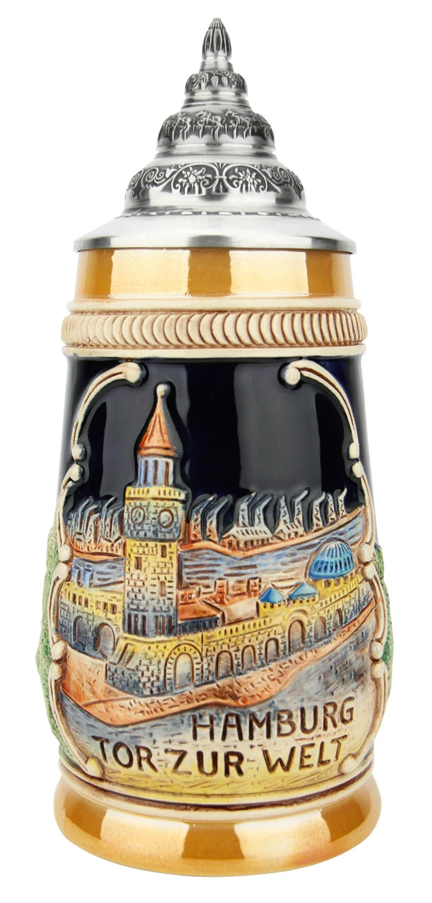 Hamburg German Beer Stein Hamburg German Beer Stein -German Wine Glass Shop Hamburg German Beer Stein K300RHAM FNT SM 42344.1648845912