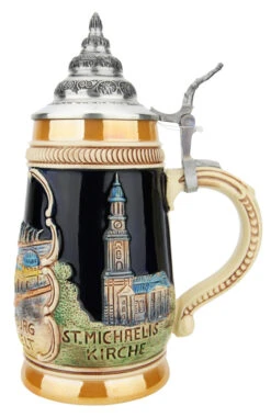 Hamburg German Beer Stein 2 Hamburg German Beer Stein -German Wine Glass Shop Hamburg German Beer Stein K300RHAM RS SM 32375.1648845920