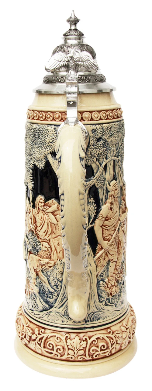 King Limitaet 2014 | Hermann The German Antique Style Beer Stein -German Wine Glass Shop Hermann the German Limitat 2014 Beer Stein Cobalt K2044E Back SM 70537.1400600054