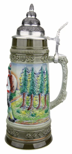 Hiker Beer Stein | 1 Liter -German Wine Glass Shop Hiker Beer Stein 1 Liter K3016SG RS SM 29669.1527121172
