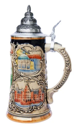 Historical Wiesbaden Beer Stein -German Wine Glass Shop Historical Wiesbaden Beer Stein K303HW RS SM 90988.1398609357