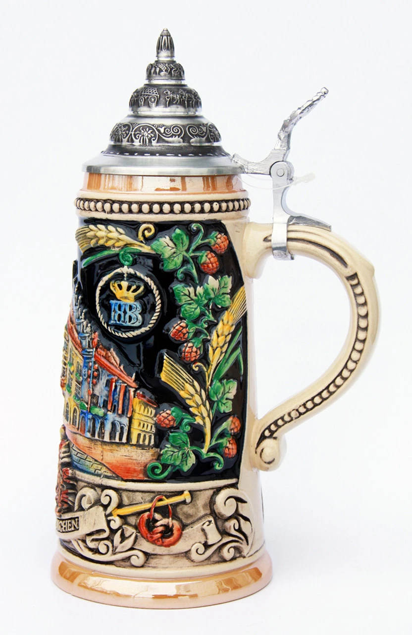 Hofbrauhaus Munich Brewery Beer Stein Hofbrauhaus Munich Brewery Beer Stein -German Wine Glass Shop Hofbraeuhaus Munich Brewery Beer Stein K1019HB RS SM 26651.1395849884