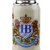 Hofbrauhaus 1 Liter Stoneware Beer Stein With HB Lid