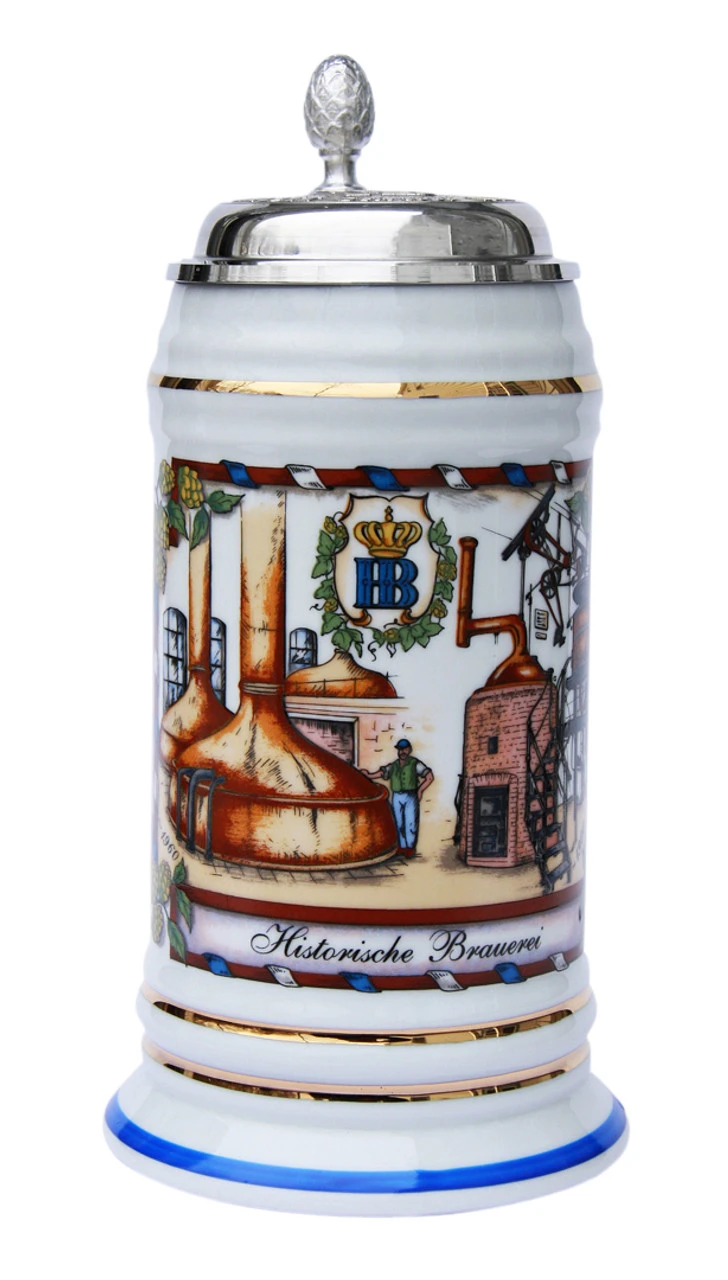 Hofbrauhaus HB Porcelain Beer Stein 3rd Edition -German Wine Glass Shop Hofbrauhaus HB Porcelain Beer Stein 3rd Edition MC1000070 FNT SM 65019.1425241097