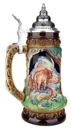 Horse Wildlife Grotto Beer Stein -German Wine Glass Shop Horse Wildlife Grotto Beer Stein K335BP LS SM 19502.1547174885