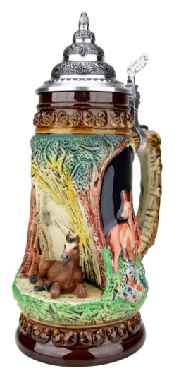 Horse Wildlife Grotto Beer Stein -German Wine Glass Shop Horse Wildlife Grotto Beer Stein K335BP RA SM 51202.1547174886