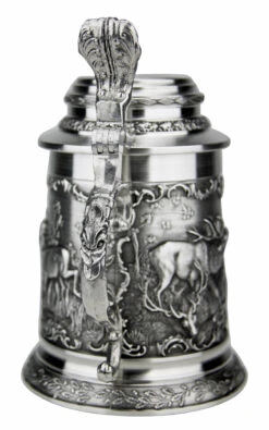 Hunter Pewter Beer Stein 3 Hunter Pewter Beer Stein -German Wine Glass Shop Hunter Pewter Beer Stein AS12351 Back SM 95843.1511128212
