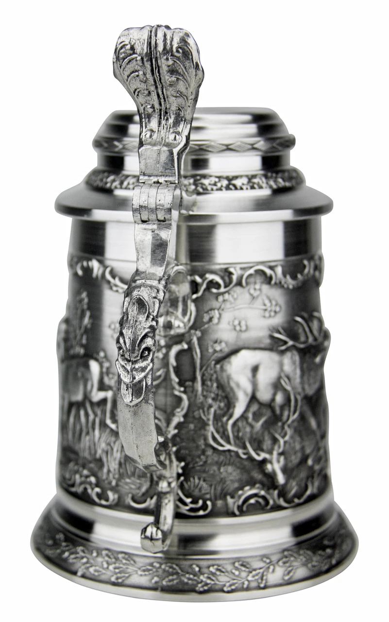 Hunter Pewter Beer Stein Hunter Pewter Beer Stein -German Wine Glass Shop Hunter Pewter Beer Stein AS12351 Back SM 95843.1511128212