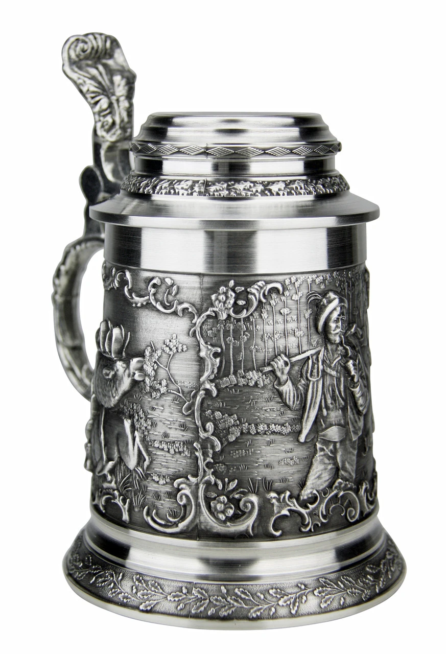 Hunter Pewter Beer Stein Hunter Pewter Beer Stein -German Wine Glass Shop Hunter Pewter Beer Stein AS12351 LA SM 20799.1511128213