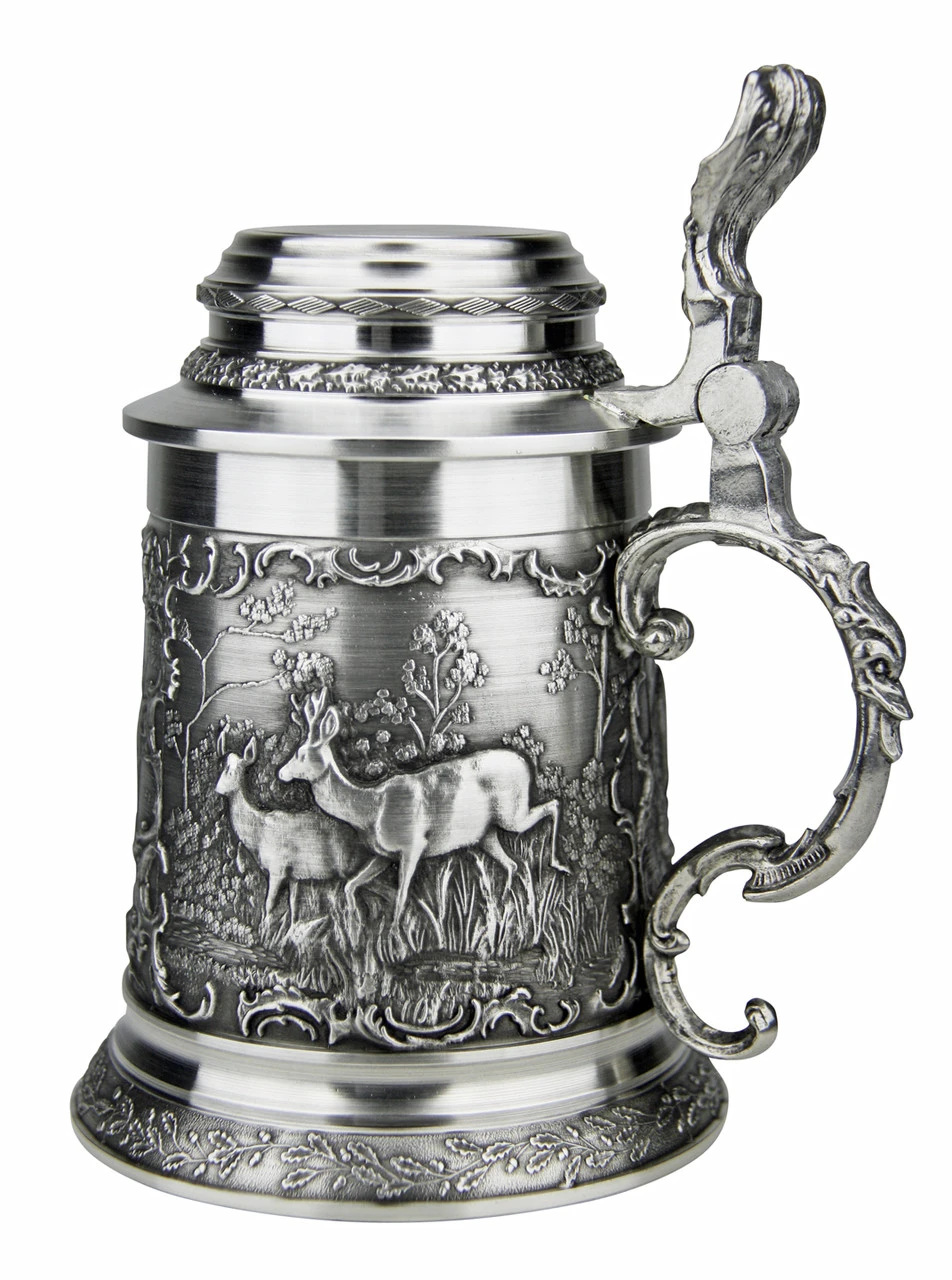 Hunter Pewter Beer Stein Hunter Pewter Beer Stein -German Wine Glass Shop Hunter Pewter Beer Stein AS12351 RS SM 91533.1511128212