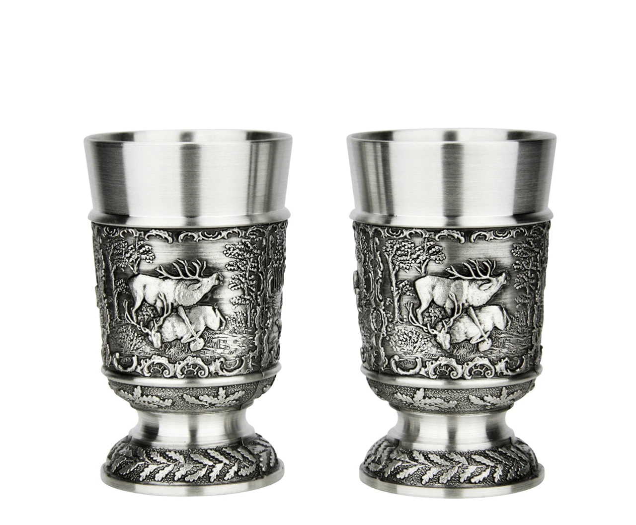 Hunter Pewter Shot Cup 1 oz | Set of 2 Hunter Pewter Shot Cup 1 Oz | Set Of 2 -German Wine Glass Shop Hunter Pewter Shot Cup 1 oz Set of 2 AS12402 Elk SM 18206.1679781553
