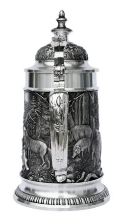 Hunters Pewter Beer Stein -German Wine Glass Shop Hunters Pewter Beer Stein DN8675SZ Back SM 13718.1398609426