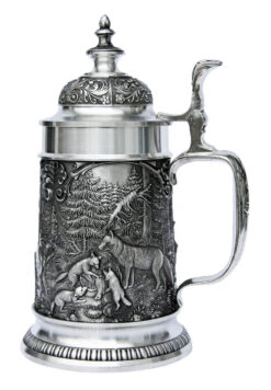 Hunters Pewter Beer Stein -German Wine Glass Shop Hunters Pewter Beer Stein DN8675SZ RS SM 10178.1398609429