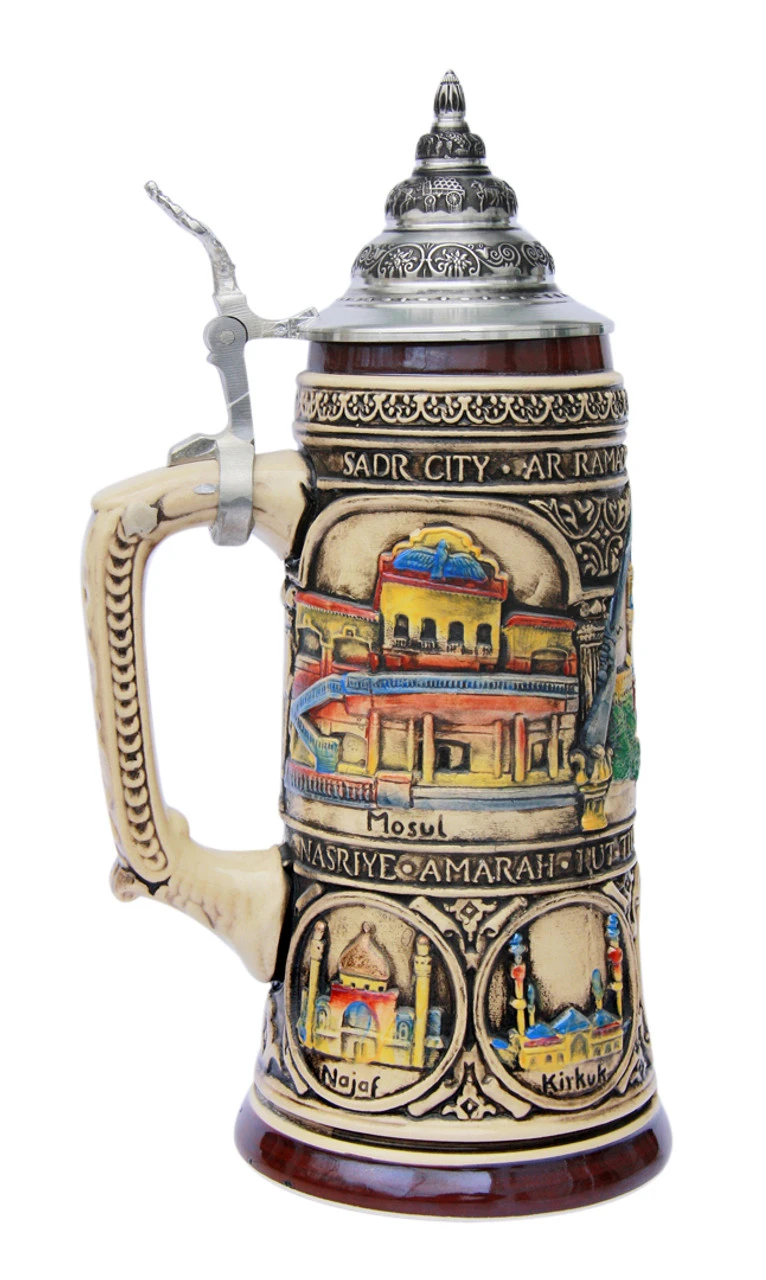 Iraqi Freedom Commemorative Beer Stein Iraqi Freedom Commemorative Beer Stein -German Wine Glass Shop Iraqi Freedom Commemorative Beer Stein K2049B LS SM 93376.1395936182