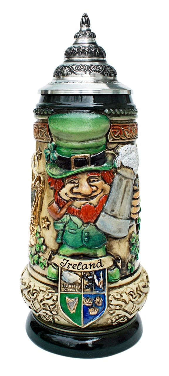 Ireland Beer Stein Rustic Ireland Beer Stein Rustic -German Wine Glass Shop Ireland Irish Leprechaun Beer Stein K393RUI FNT SM 44147.1401397365