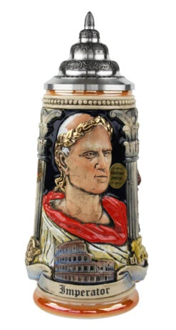 Italian Emperor Imperator Caeser Beer Stein