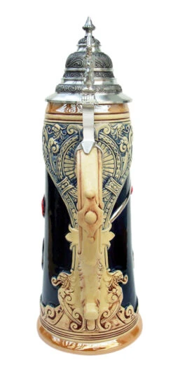 King Limitaet 2011 | King Barbarossa Handpainted Beer Stein -German Wine Glass Shop King Barbarossa Limitat 2011 Beer Stein K2041B Back SM 23147.1395936275