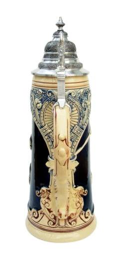 King Limitaet 2011 | King Barbarossa Antique Style Beer Stein -German Wine Glass Shop King Barbarossa Limitat 2011 Beer Stein K2041E Back SM 18357.1395936306
