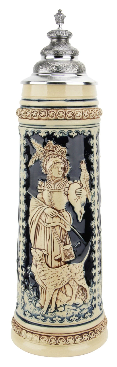 King Limitaet 2004 | Goddess of Hunters Antique Style Beer Stein King Limitaet 2004 | Goddess Of Hunters Antique Style Beer Stein -German Wine Glass Shop King Limitaet 2004 Goddess of Hunters Handpainted Beer Stein Cobalt K2034E FNT SM 75529.1461705731