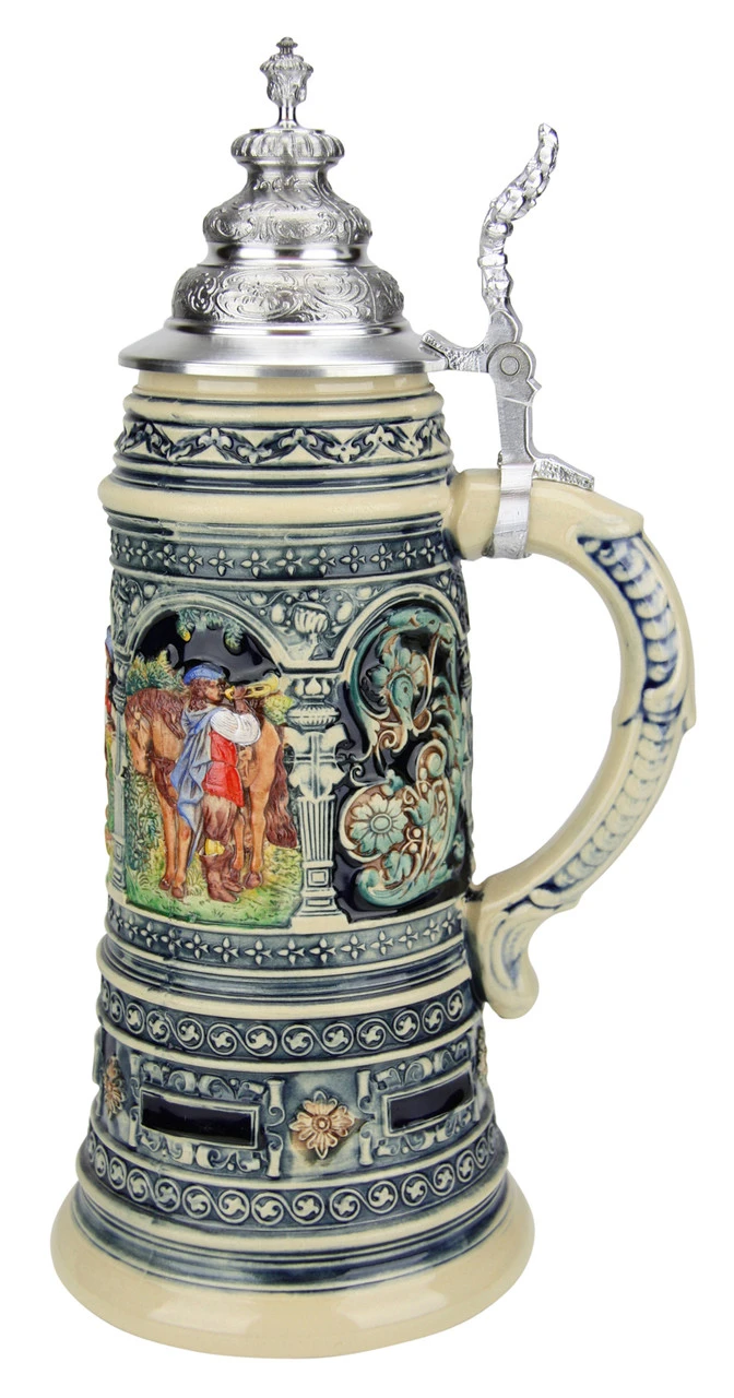 King Limitaet 2005 | Lovers Tryst Handpainted Beer Stein -German Wine Glass Shop King Limitaet 2005 Lovers Tryst Antique Style Beer Stein K2035B RS SM 93468.1479253433