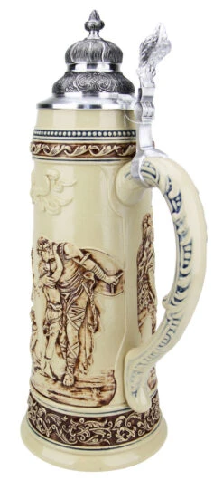 King Limitaet 2017 | Defending The Homeland Antique Style Beer Stein -German Wine Glass Shop King Limitaet 2017 Defending the Homeland Antique Style Beer Stein K2047E Back SM 47066.1489794028
