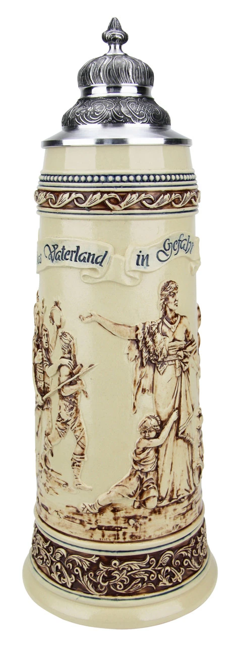 King Limitaet 2017 | Defending The Homeland Antique Style Beer Stein -German Wine Glass Shop King Limitaet 2017 Defending the Homeland Antique Style Beer Stein K2047E FNT SM 26816.1489794027
