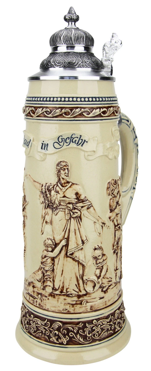 King Limitaet 2017 | Defending The Homeland Antique Style Beer Stein -German Wine Glass Shop King Limitaet 2017 Defending the Homeland Antique Style Beer Stein K2047E RA SM 45970.1489794027