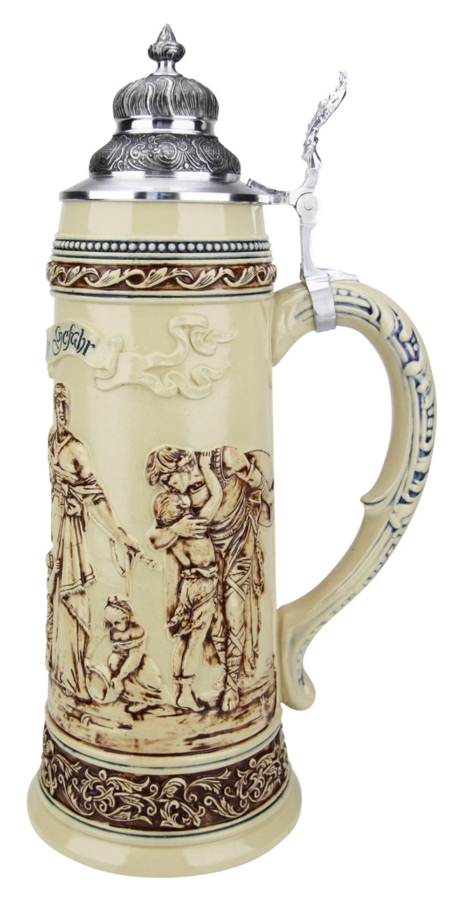 King Limitaet 2017 | Defending The Homeland Antique Style Beer Stein -German Wine Glass Shop King Limitaet 2017 Defending the Homeland Antique Style Beer Stein K2047E RS SM 00012.1489794027