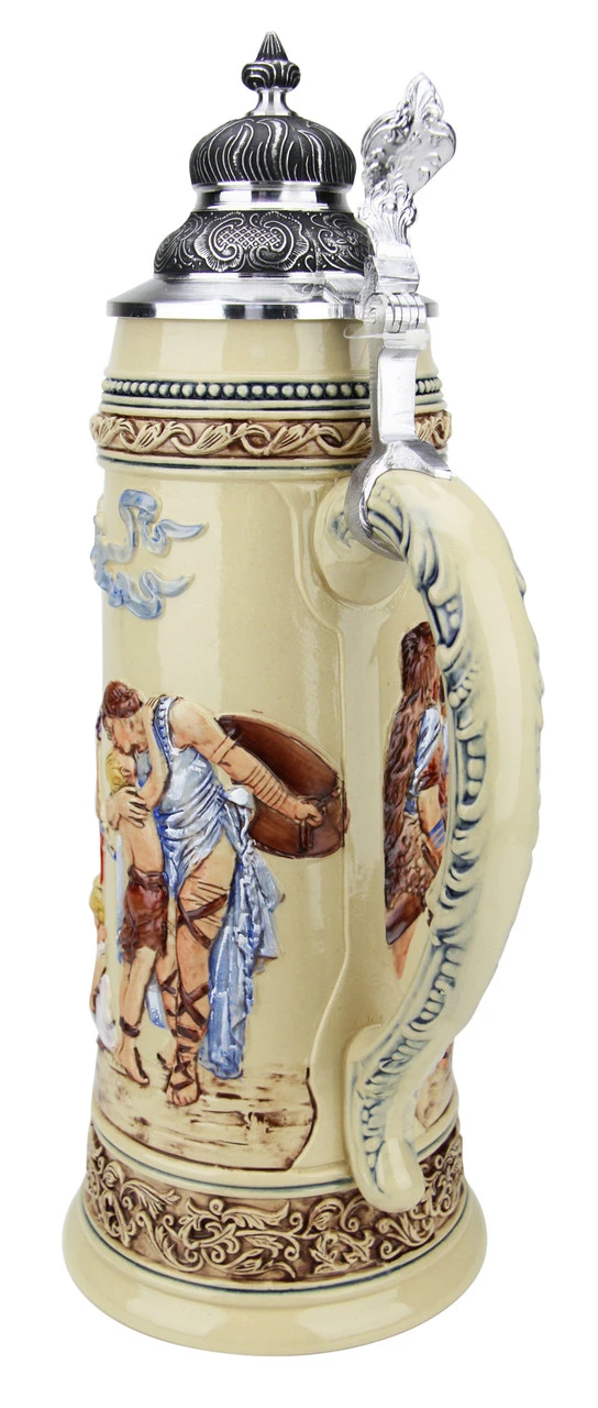 King Limitaet 2017 | Defending The Homeland Handpainted Beer Stein -German Wine Glass Shop King Limitaet 2017 Defending the Homeland Handpainted Beer Stein K2047B Back SM 12064.1489847408