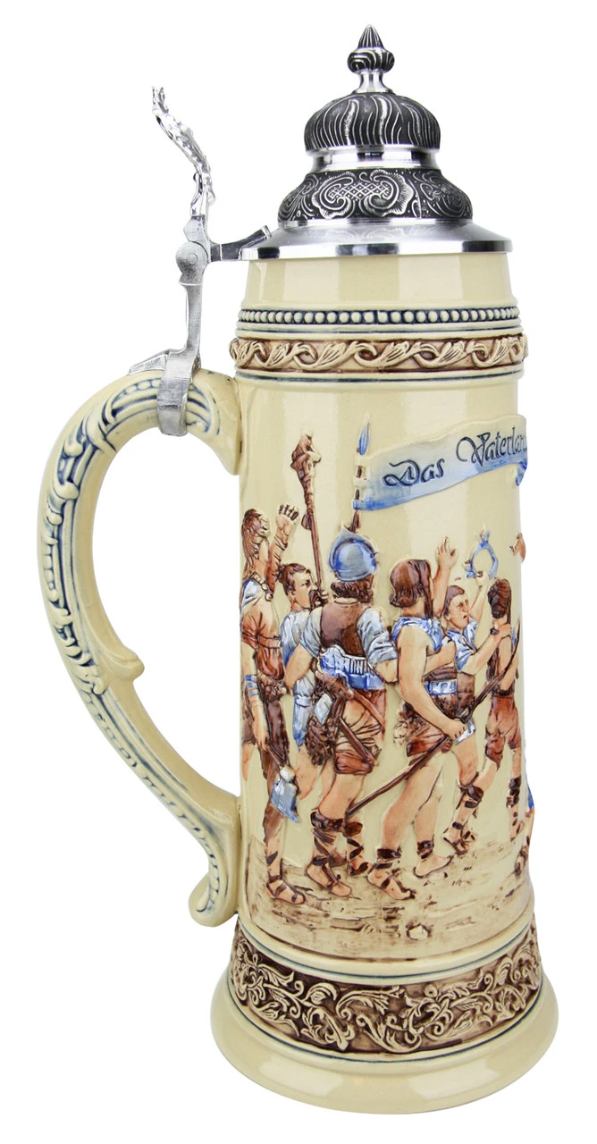 King Limitaet 2017 | Defending The Homeland Handpainted Beer Stein -German Wine Glass Shop King Limitaet 2017 Defending the Homeland Handpainted Beer Stein K2047B LS SM 80094.1489847408