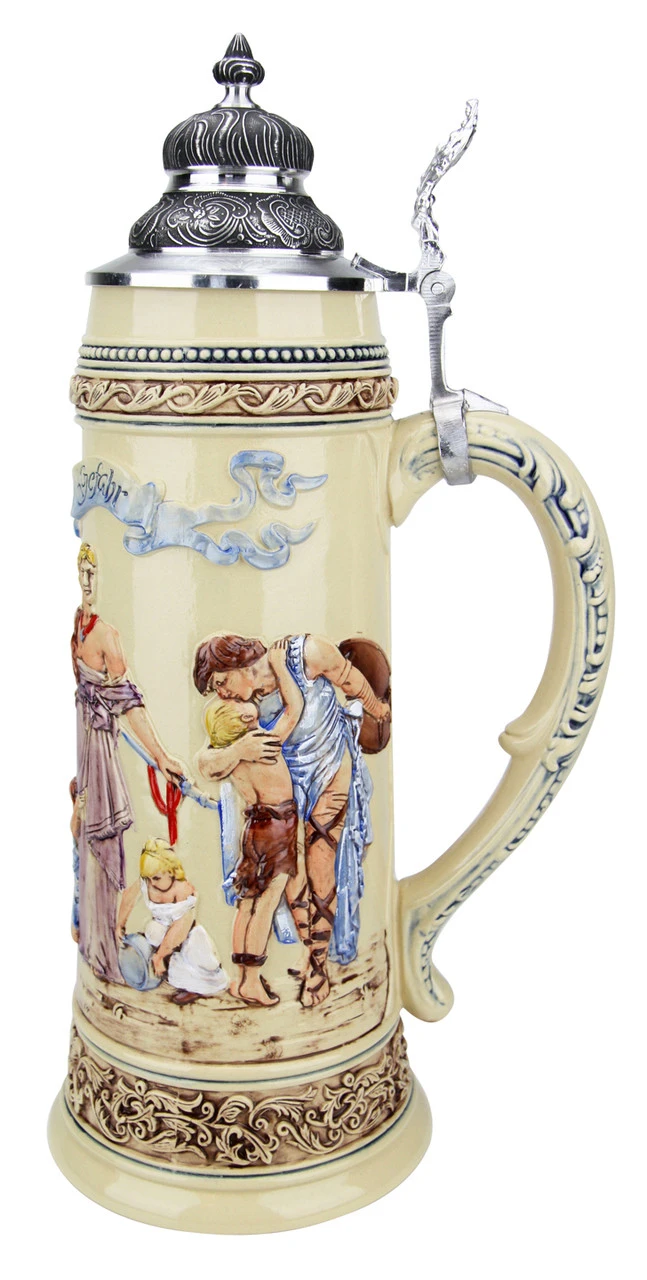 King Limitaet 2017 | Defending The Homeland Handpainted Beer Stein -German Wine Glass Shop King Limitaet 2017 Defending the Homeland Handpainted Beer Stein K2047B RS SM 48491.1489847408