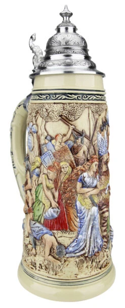 King Limitaet 2018 | Old German Victory Feast Handpainted Beer Stein -German Wine Glass Shop King Limitaet 2018 Old German Victory Feast Handpainted Beer Stein K2048B LA SM 37881.1523571080