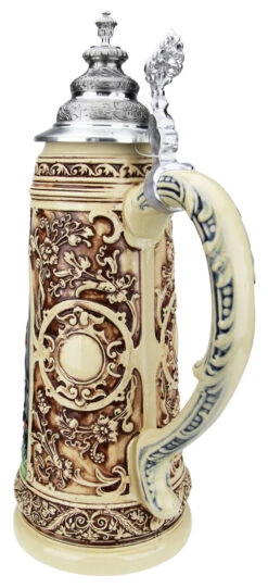 King Limitaet 2019 | Falcon Hunt Handpainted Beer Stein 3 King Limitaet 2019 | Falcon Hunt Handpainted Beer Stein -German Wine Glass Shop King Limitaet 2019 Falcon Hunt Handpainted Beer Stein K2049B Back SM 93422.1548879054