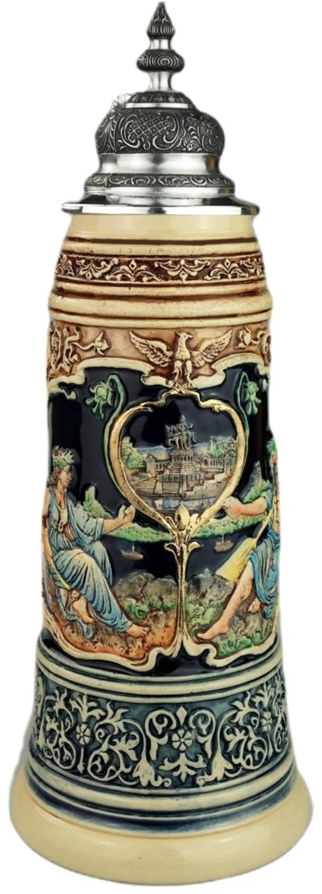 King Limitaet 2021 | Rhein and Mosel River Handpainted Beer Stein King Limitaet 2021 | Rhein And Mosel River Handpainted Beer Stein -German Wine Glass Shop King Limitaet 2021 Rhein and Mosel River Handpainted Beer Stein K2051B FNT 65438.1618864305