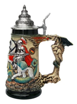 Knight Dragon Slayer Beer Stein