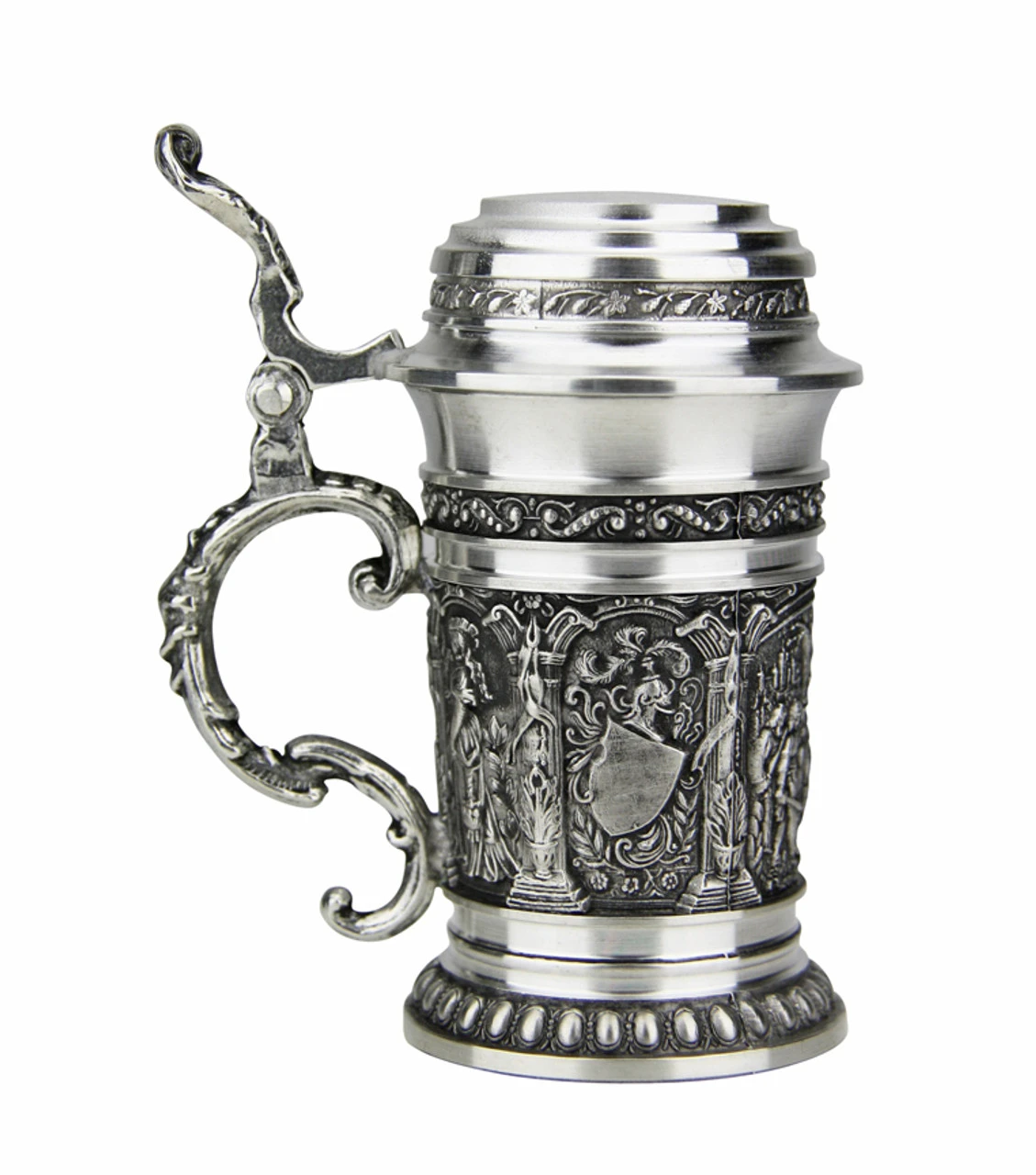 Knights Schnapps Pewter Mini Stein | 1.5oz Knights Schnapps Pewter Mini Stein | 1.5oz -German Wine Glass Shop Knights Mini Pewter Schnapps Stein 1.5oz DN8552Z LS SM 19575.1553550003