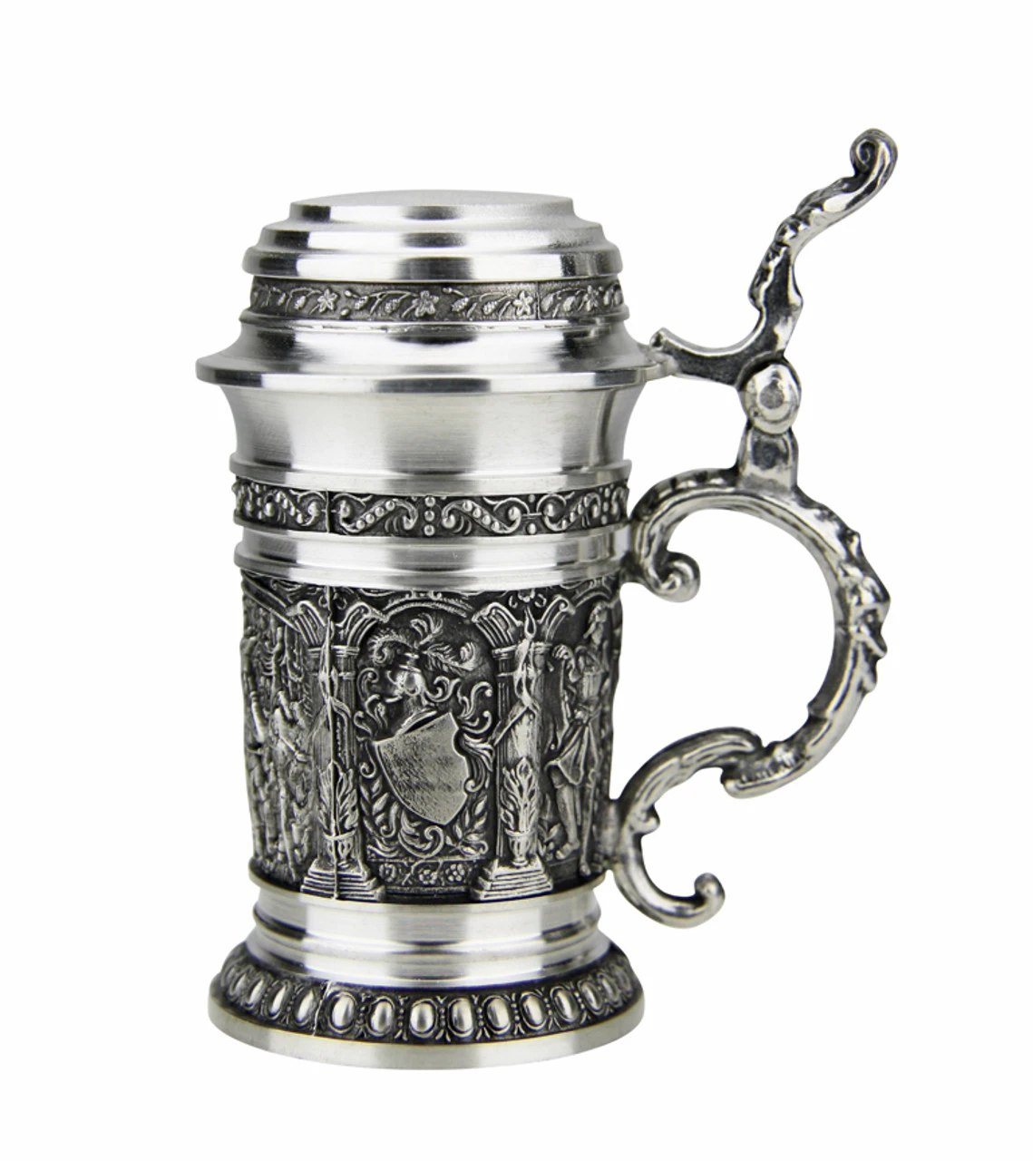 Knights Schnapps Pewter Mini Stein | 1.5oz Knights Schnapps Pewter Mini Stein | 1.5oz -German Wine Glass Shop Knights Mini Pewter Schnapps Stein 1.5oz DN8552Z RS SM 57279.1553549925