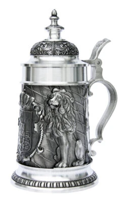 Land Of Bavaria Pewter Beer Stein