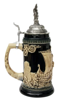 Leif Erikssen Viking Beer Stein Cobalt With Viking Lid 2 Leif Erikssen Viking Beer Stein Cobalt With Viking Lid -German Wine Glass Shop Leif Erikssen Viking Beer Stein Cobalt with Viking Lid K1011BLEV LS SM 97518.1417531489