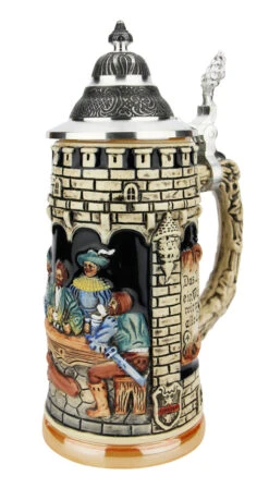Lifes A Gamble Medieval Themed Beer Stein -German Wine Glass Shop Lifes a Gamble Medieval Themed Beer Stein KT1290BZ RA SM 01177.1618429313