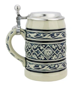 Lion Head Traditional Cobalt Stone Gray Finish Beer Stein -German Wine Glass Shop Lion Head Traditional Cobalt Stone Gray Finish Beer Stein K6201SG LS SM 04311.1605400726