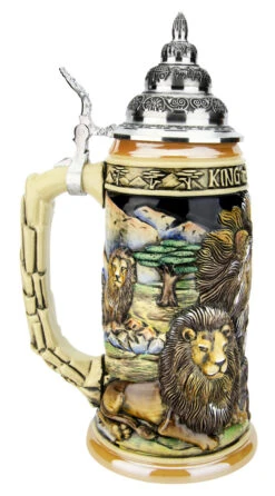 Lion King Of Beasts Beer Stein 4 Lion King Of Beasts Beer Stein -German Wine Glass Shop Lion King of Beasts Beer Stein K959 LS SM 97312.1586812528