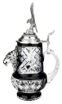 Lord Of Crystal Eagle German Beer Stein Black | 3D Flying Eagle Lid 4 Lord Of Crystal Eagle German Beer Stein Black | 3D Flying Eagle Lid -German Wine Glass Shop Lord of Crystal Eagle German Beer Stein Black 3D Flying Eagle Lid K6006SAFL RS SM 74059.1558470516