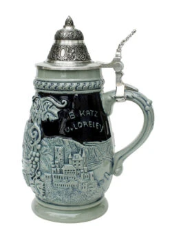 Loreley St. Goar Rhein River Beer Stein Cobalt Blue -German Wine Glass Shop Loreley St Goar Beer Stein KT0234EZ RS SM 30082.1401733775