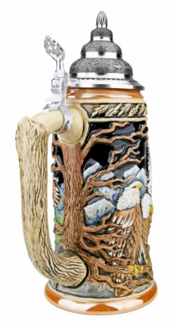 Majestic Eagle Beer Stein 4 Majestic Eagle Beer Stein -German Wine Glass Shop Majestic Eagle Beer Stein K958 Back SM 75093.1527115318