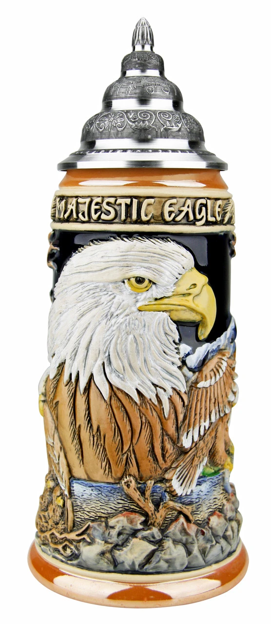Majestic Eagle Beer Stein Majestic Eagle Beer Stein -German Wine Glass Shop Majestic Eagle Beer Stein K958 FNT SM 87877.1527115318