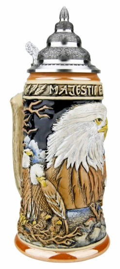 Majestic Eagle Beer Stein 2 Majestic Eagle Beer Stein -German Wine Glass Shop Majestic Eagle Beer Stein K958 LA SM 21377.1527115318
