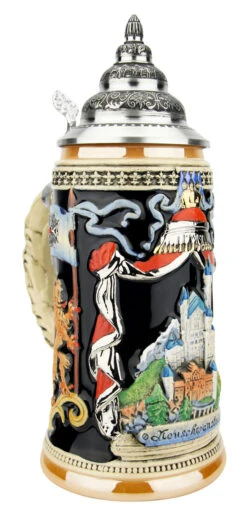 Majestic Neuschwanstein Castle German Beer Stein -German Wine Glass Shop Majestic Neuschwanstein Castle German Beer Stein K306NSS LA SM 94888.1650923722
